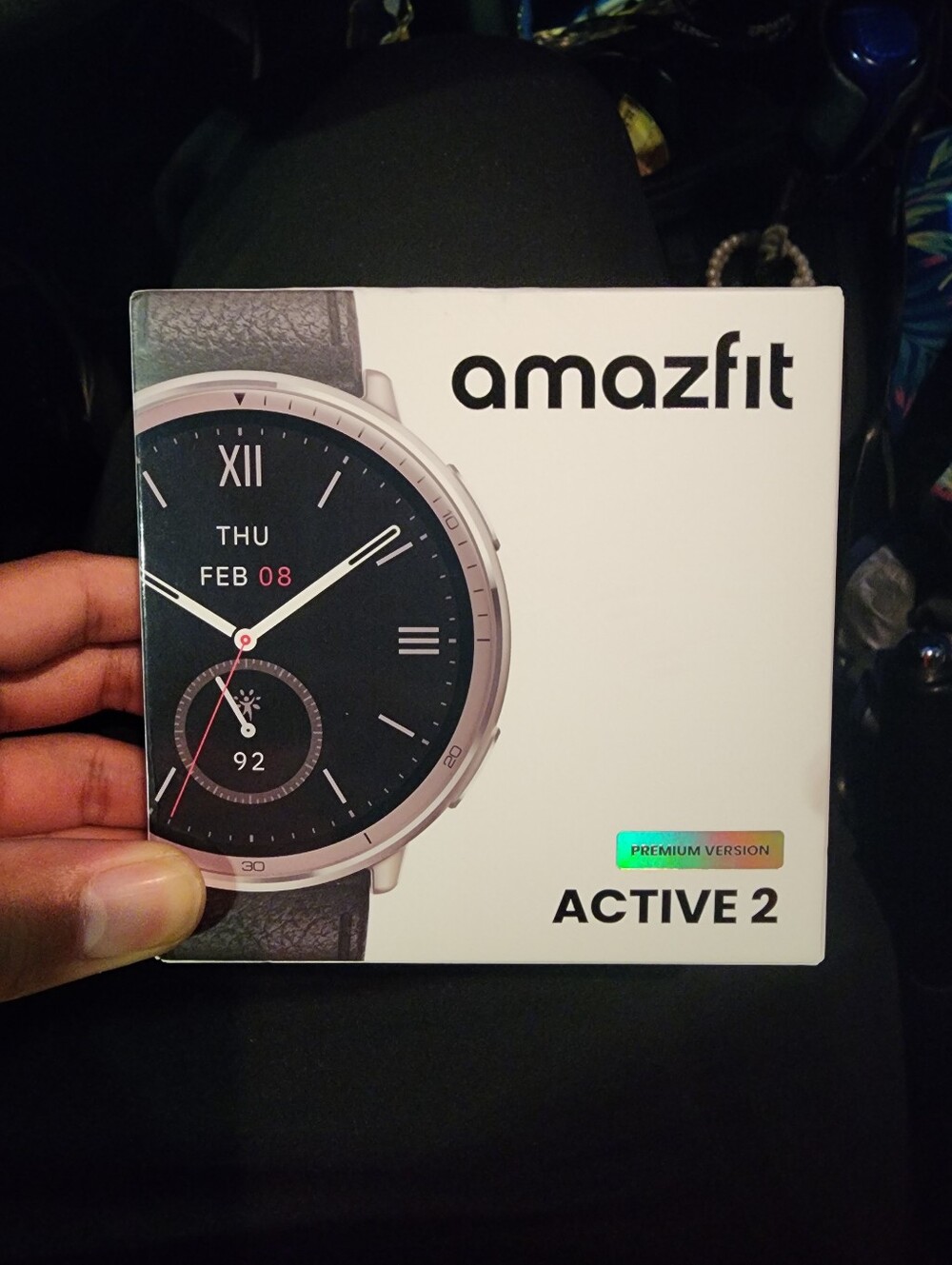 Amazfit Active 2 Premium Edition Smartwatch - Silver Case with Black Dial